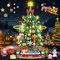 Advent Calendar 2024 Rotating Christmas Tree Mini Building Set with LED Light, 24 Days Christmas Countdown Building Blocks with Santa Snowman and Train, XMas Gift for Adults Kids 8+(1145PCS)